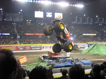 My first Monster Truck Show at almost 40yrs old.  I went for my son......really I did....