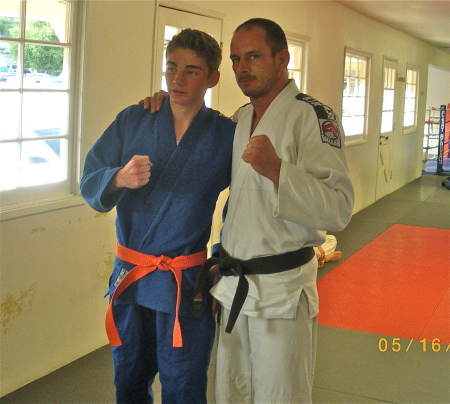 My son, Kalan and his Jiu Jitsu instructor, David Dunn