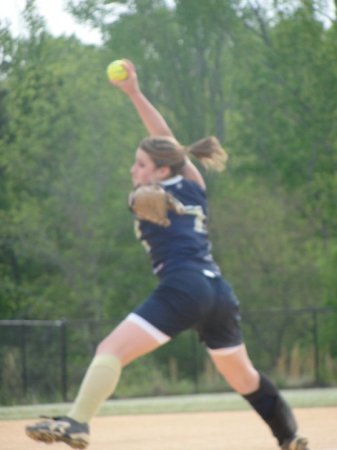 my daughter pitching...