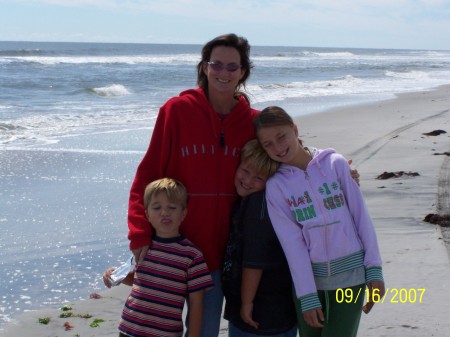 Me and the kids at the beach in Brigantine