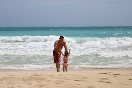 Maile and I at the Beach - May 2007