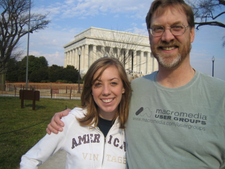 Kayla & Dad at the Lincoln Memorial 2007