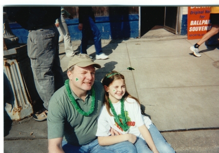 Dad and daughter at St. Pats Parade