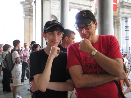 Jeff and Evan at the Uffizi in Florence, 8/07
