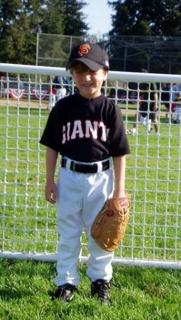 Max at Little League Opening Day