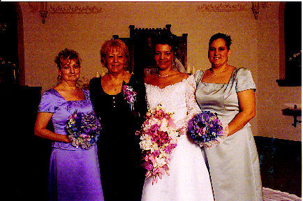 My other wedding Auntie Dot Mom Me and Bonnie