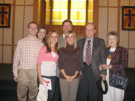 Atterbury family at church