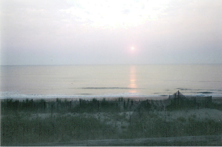 Nice morning sunrise at beach in Nags Head