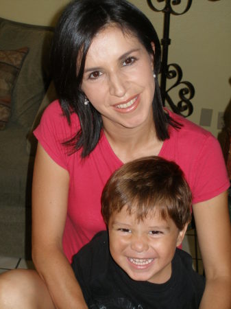 Great shot of mommy and Paolo, our son.