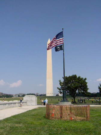 Old Glory in front of the Wash Monument
