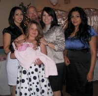 My oldest daughter Michelle (center) & family