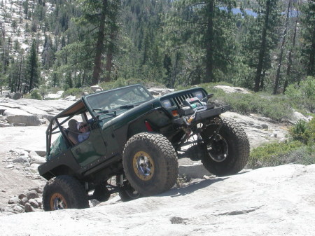 In the Rubicon: maiden voyage for the jeep.