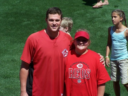 Ashley with Cincy Red Matt Belisle