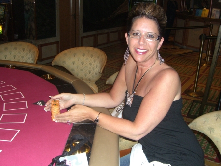 nancy in black jack tournament on ship