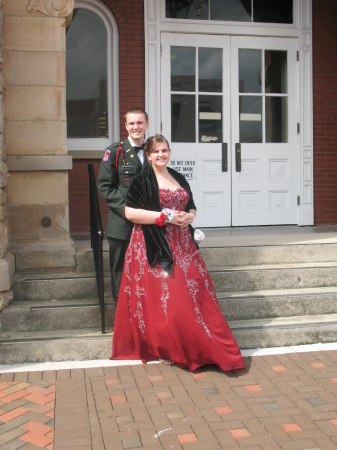 Kyle and Katie Dressed up for the Cadet Ball