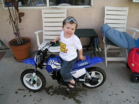 Hayden on his bike