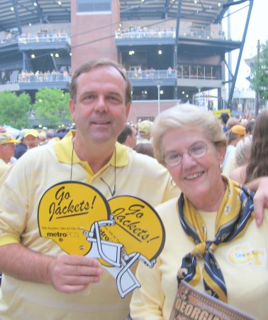 Mom and I at the 2006 Georgia Tech / Notre Dame Football game