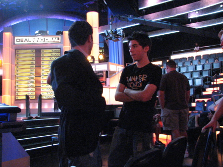AJ on the Deal Or No Deal set