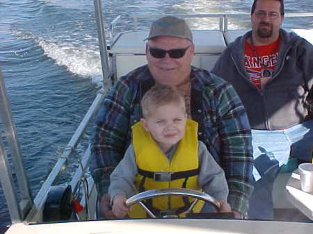 On the boat at Lake Isabella