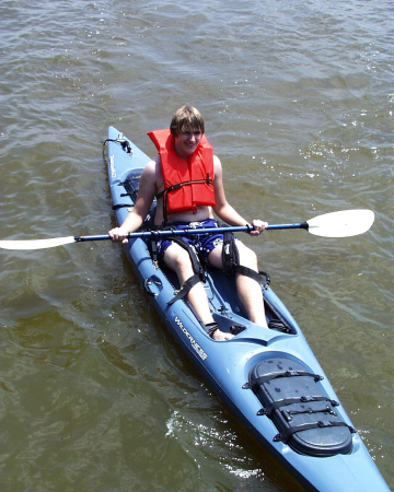 Zack in Kayak