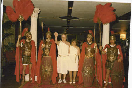At a real Roman Toga Party!  Rome 1984 -- "When in Rome..."