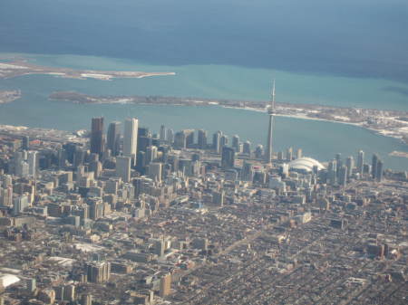 Flying over Toronto, ON