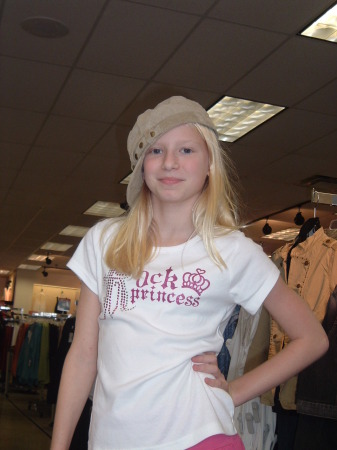 Emily trying modeling at one of the local stores! I know Im in trouble!