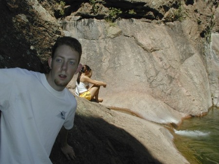 Chris in a Colorado sliprock canyon