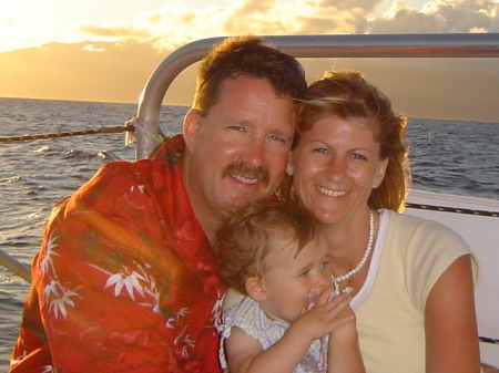 Me with my husband & daughter in Maui