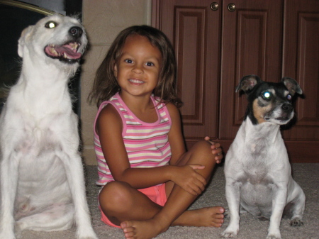 Rylee and Her Dogs