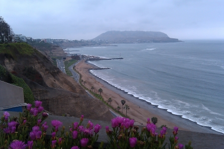Shore line in Lima, Peru