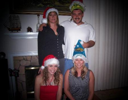 Me, my husband, and two girls this Christmas