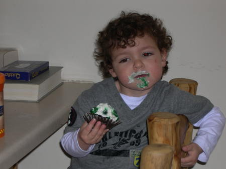 Sonny loves cup cakes!!