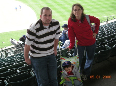 Me and #1 Son with Grandson!!! At Wrigley