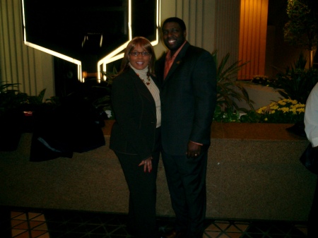 My husband and I at the Atlanta Hilton