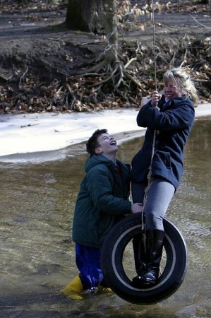 Steffanie and son, Cameron in 2002