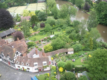 Village gardens outside of Warwick Castle