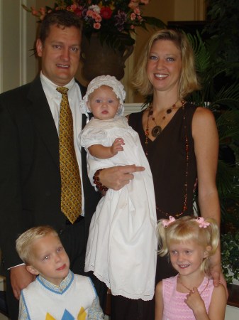 Our family; husband-Derek, children- Brynn, Caden and Riley