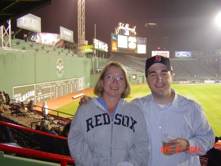 My son and I at at a Red Sox game