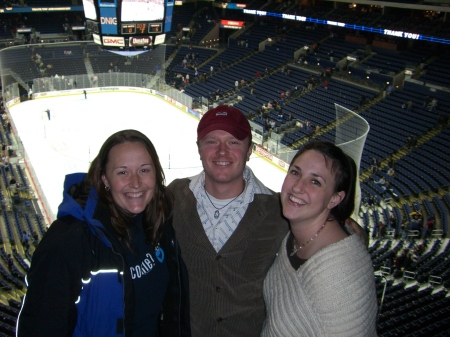 me, my sister and brother at Blue Jackets 2006