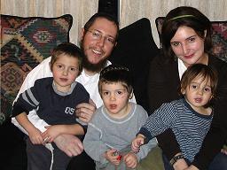 Yisroel, Aura and 3 sons.  now 1 girl.