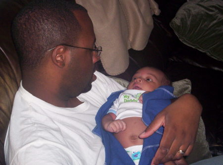 My son & grandson in Dallas TX Labor Day 2009