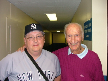 Ken with Yankee Stadium PA announcer, Bob Sheppard