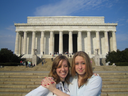 Kayla & Sarah at the Lincoln Memorial 2007