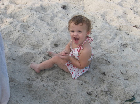 Ava at the beach