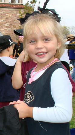 Courtney at a CU football game