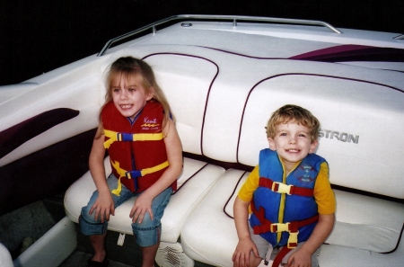Sarah and Jake's 1st boat ride