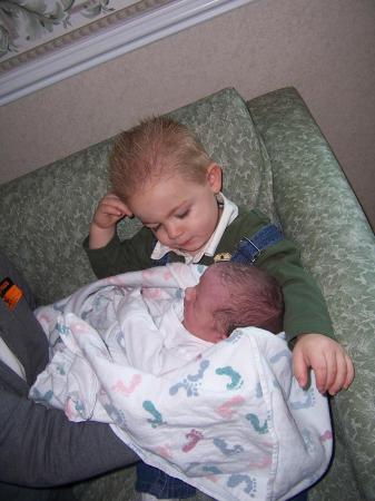 my grandson and his new baby brother