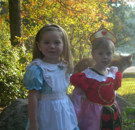 Sydney & Natalie (Alice and the Queen of Hearts - Halloween 2007)