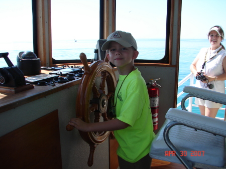 Parker on Dolphin Cruise Field Trip